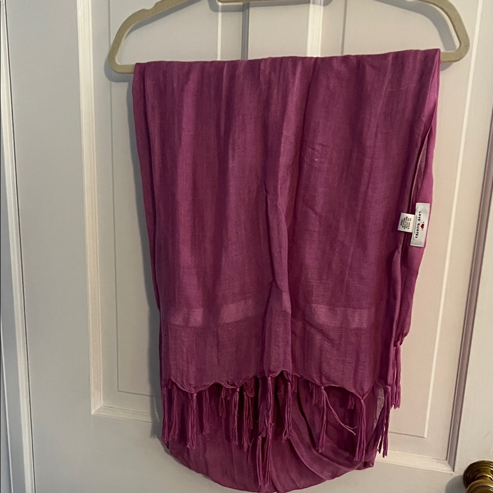 Love Quotes Linen Fringe Scarf